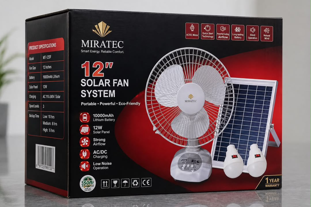 MIRATEC 12" TABLE FAN