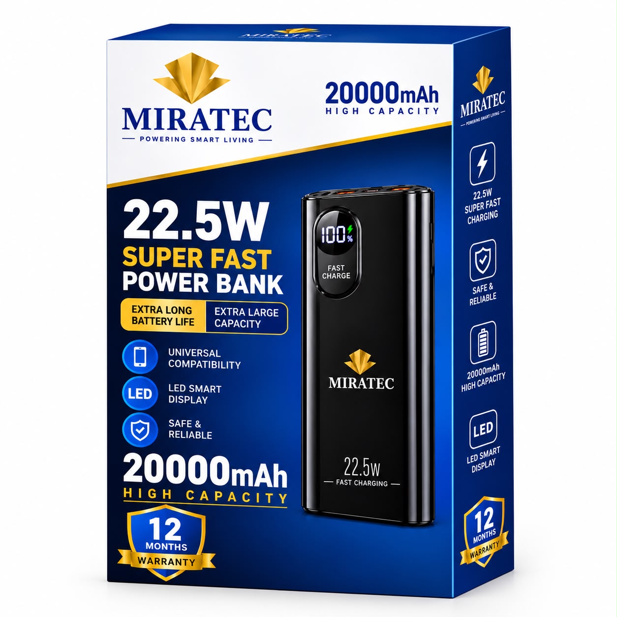Miratec powerbank 20000mAh